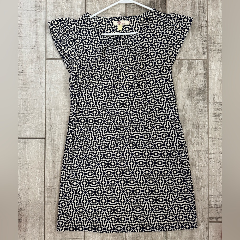 Aryeh Black and White Geometric Mini Dress